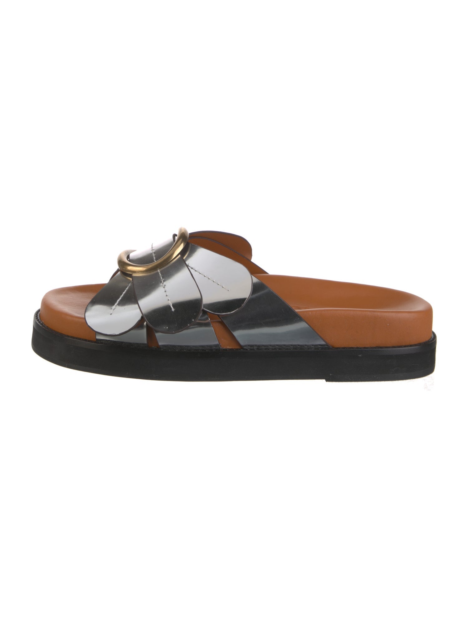 Farm Rio Leather Slides