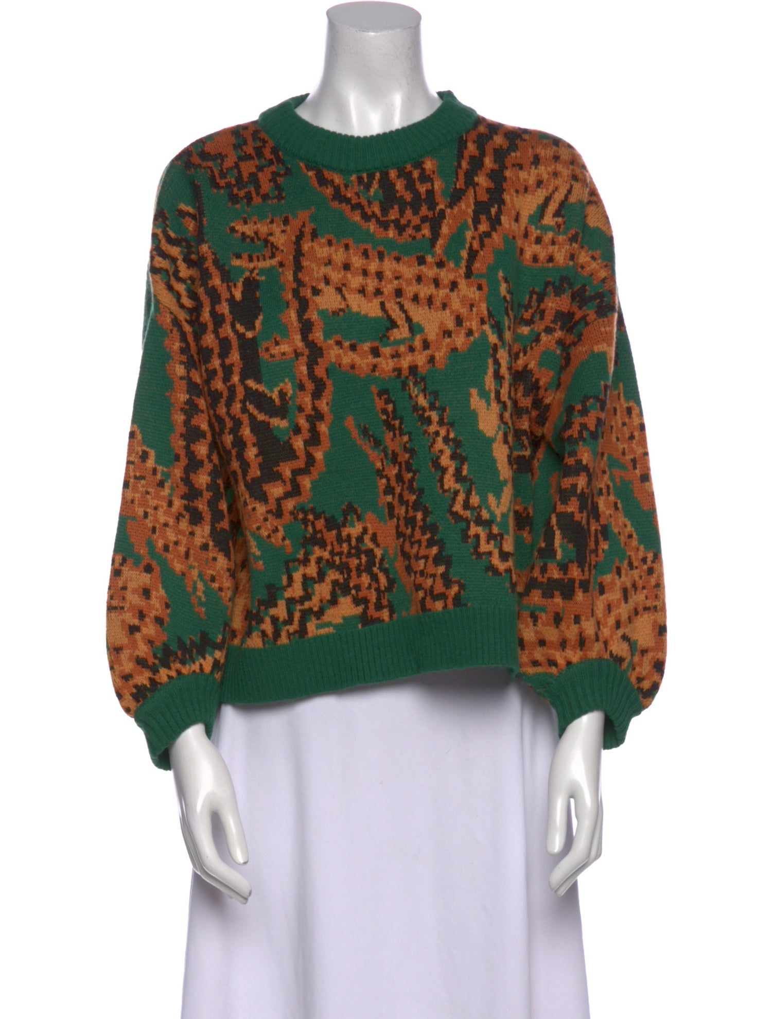 Farm Rio Printed Crew Neck Sweater