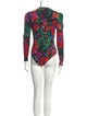 Farm Rio Floral Print Mock Neck Bodysuit