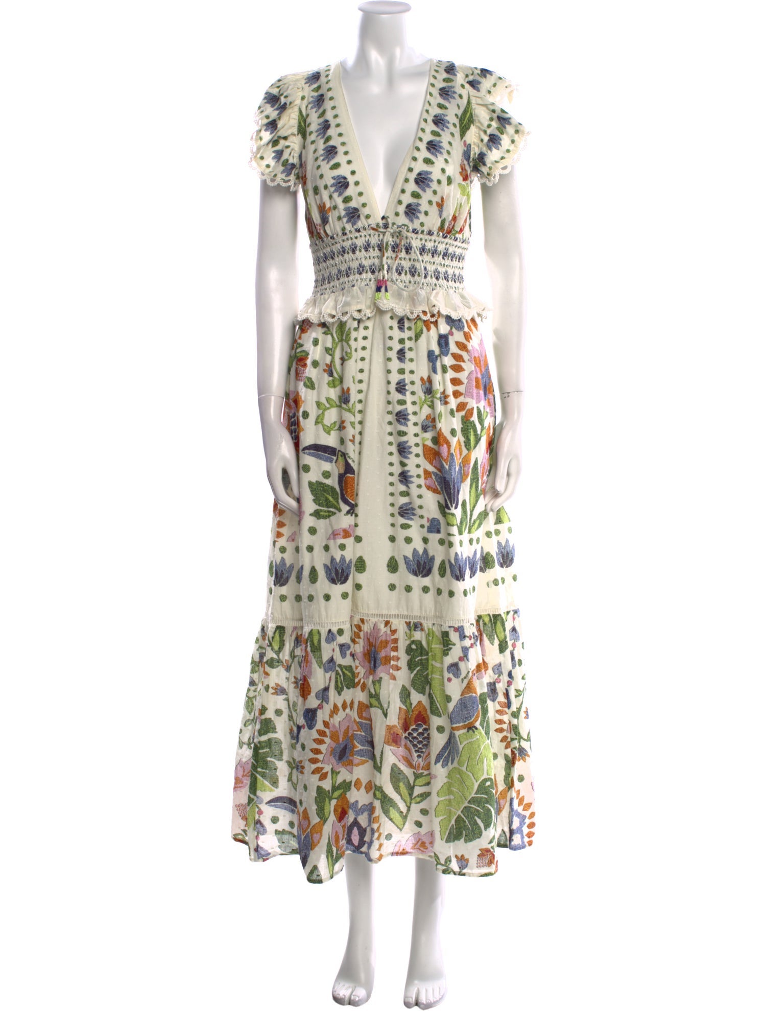 Farm Rio Floral Print Long Dress