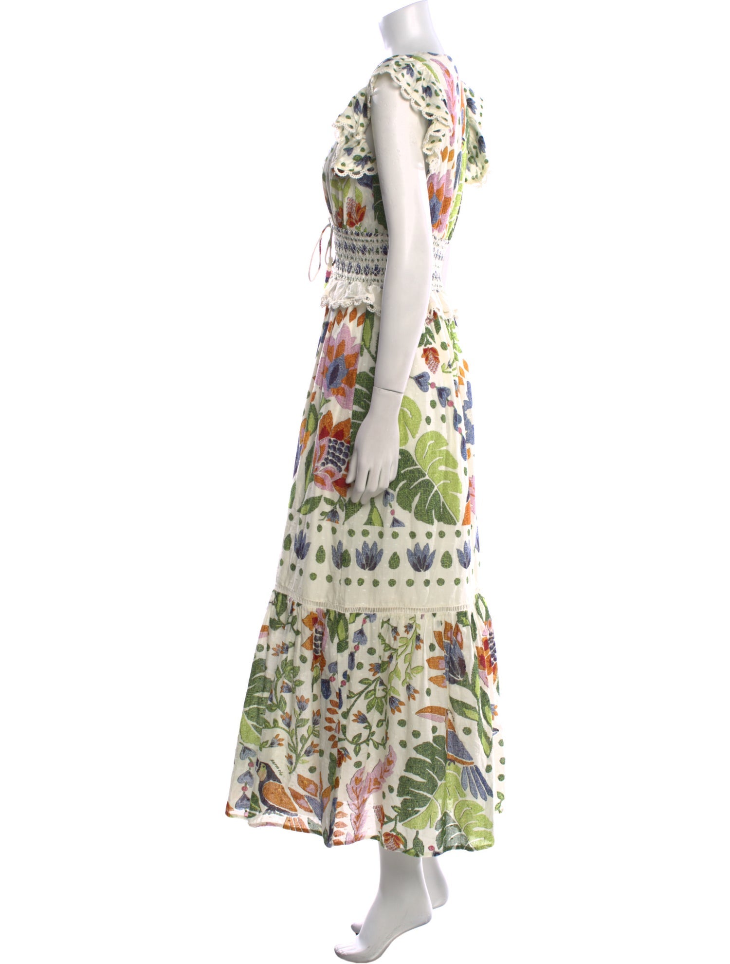 Farm Rio Floral Print Long Dress