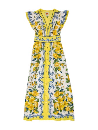 Farm Rio Floral Print Long Dress