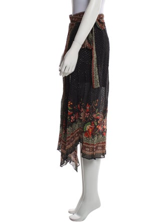 Farm Rio Floral Print Midi Length Skirt