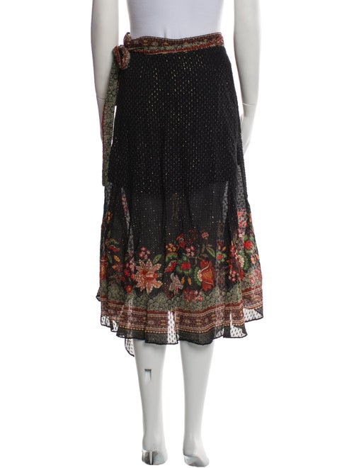 Farm Rio Floral Print Midi Length Skirt