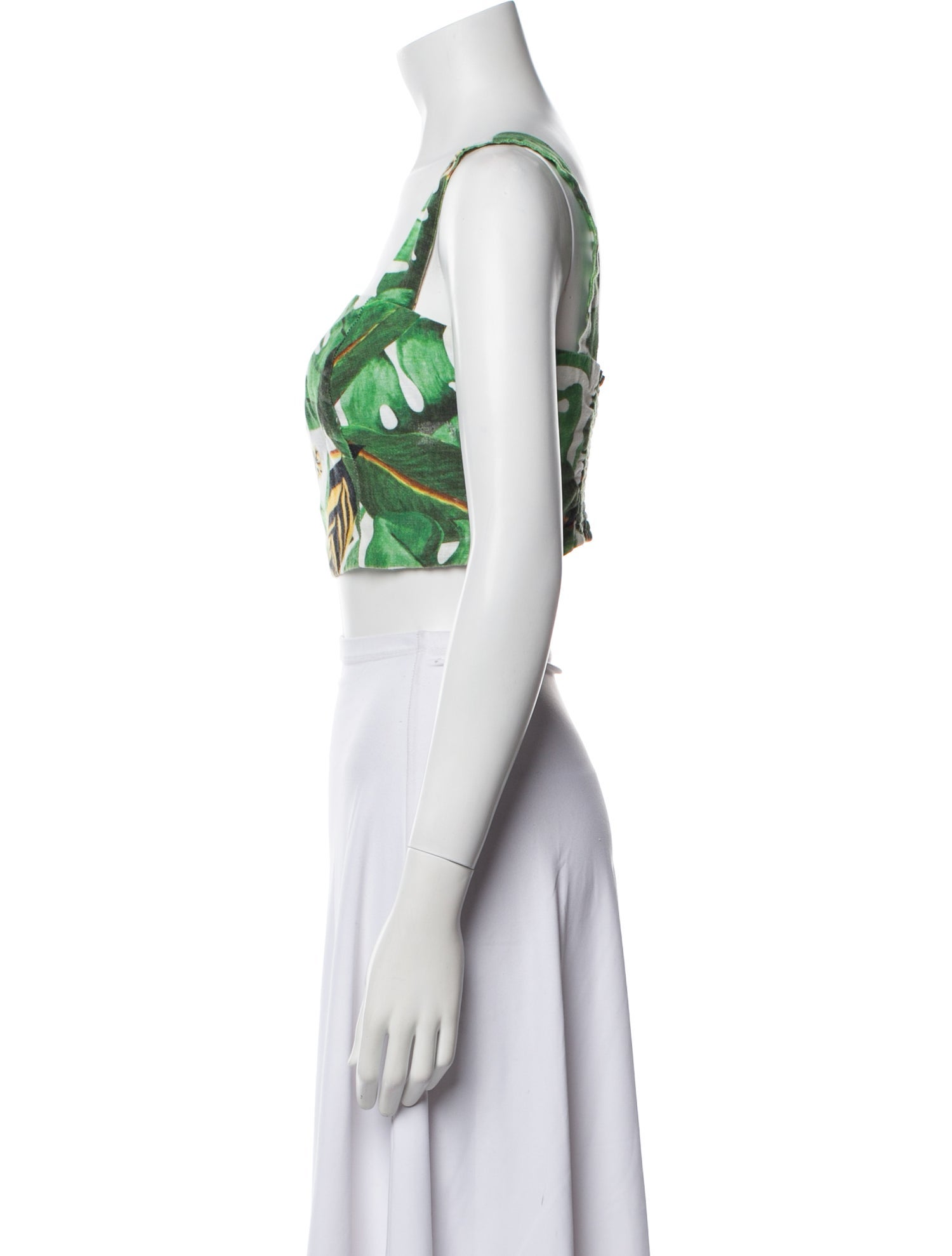 Farm Rio Linen Printed Crop Top