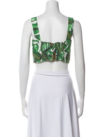 Farm Rio Linen Printed Crop Top