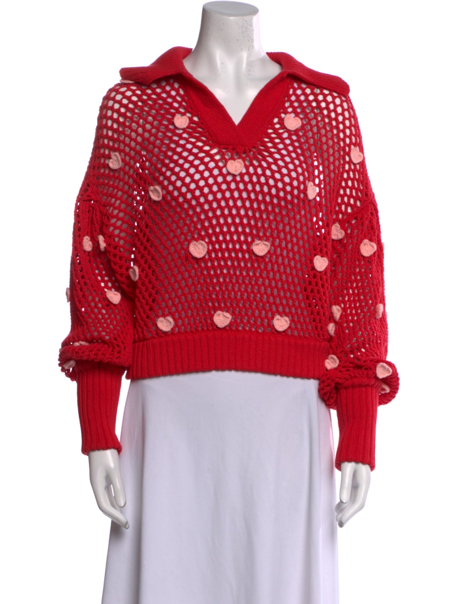 Farm Rio Printed V-Neck Sweater