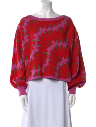 Farm Rio Tie-Dye Print Bateau Neckline Sweatshirt