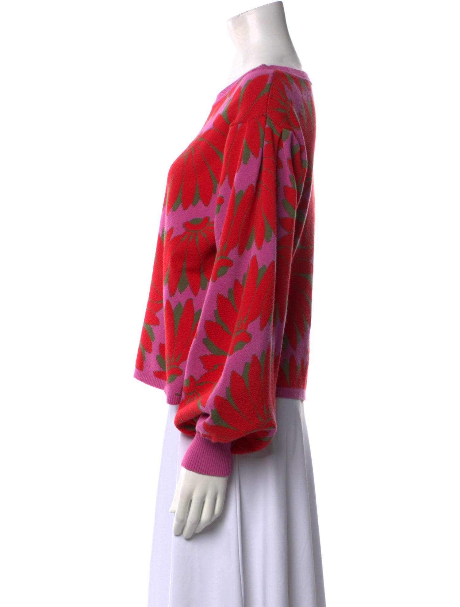 Farm Rio Tie-Dye Print Bateau Neckline Sweatshirt