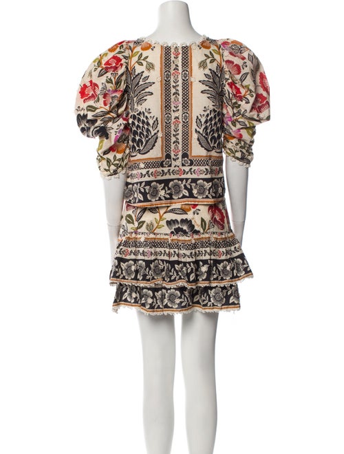 Farm Rio Printed Embroidered Accent Skirt Set