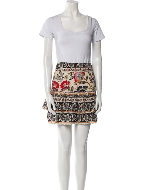 Farm Rio Printed Embroidered Accent Skirt Set