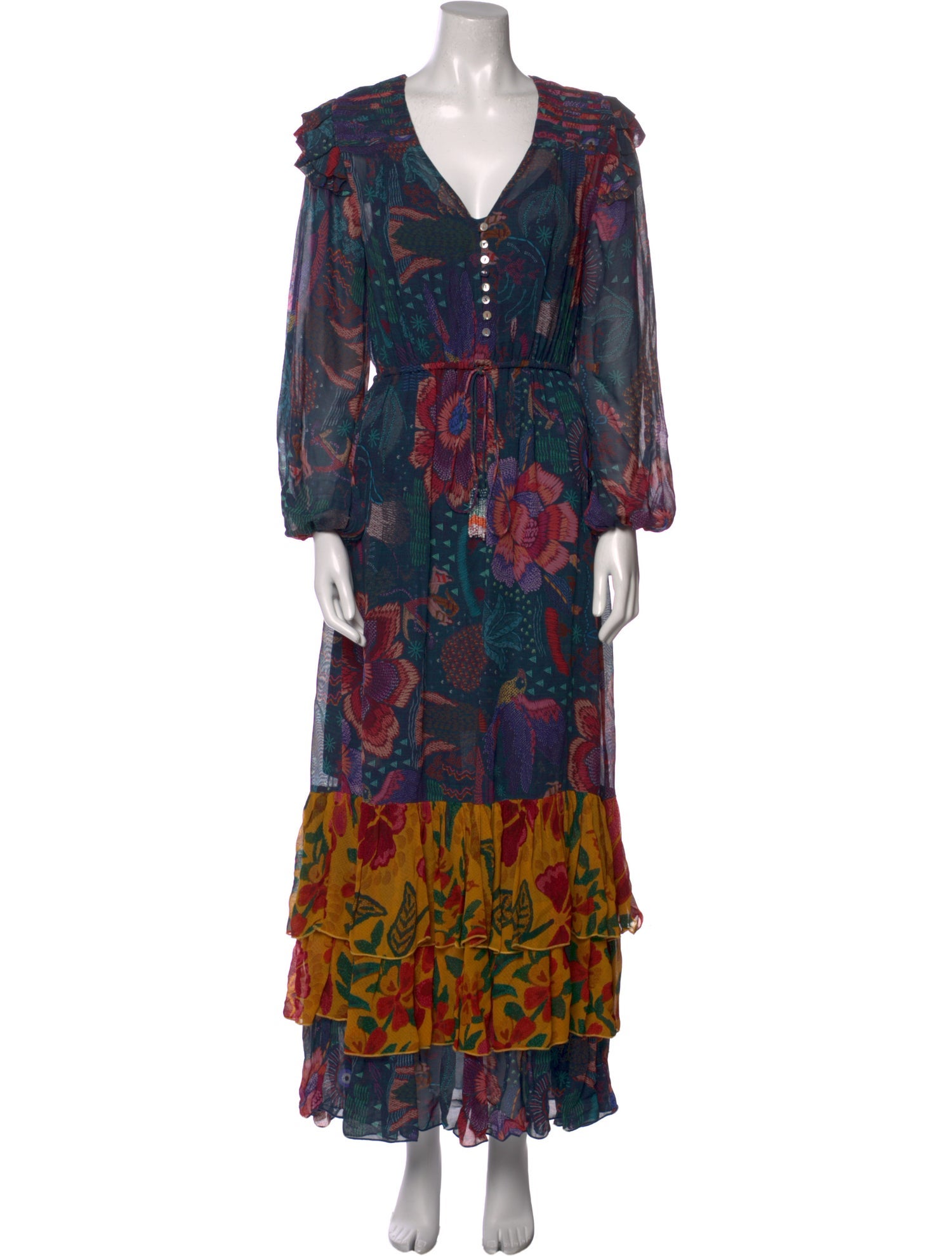 Farm Rio Printed Midi Length Dress