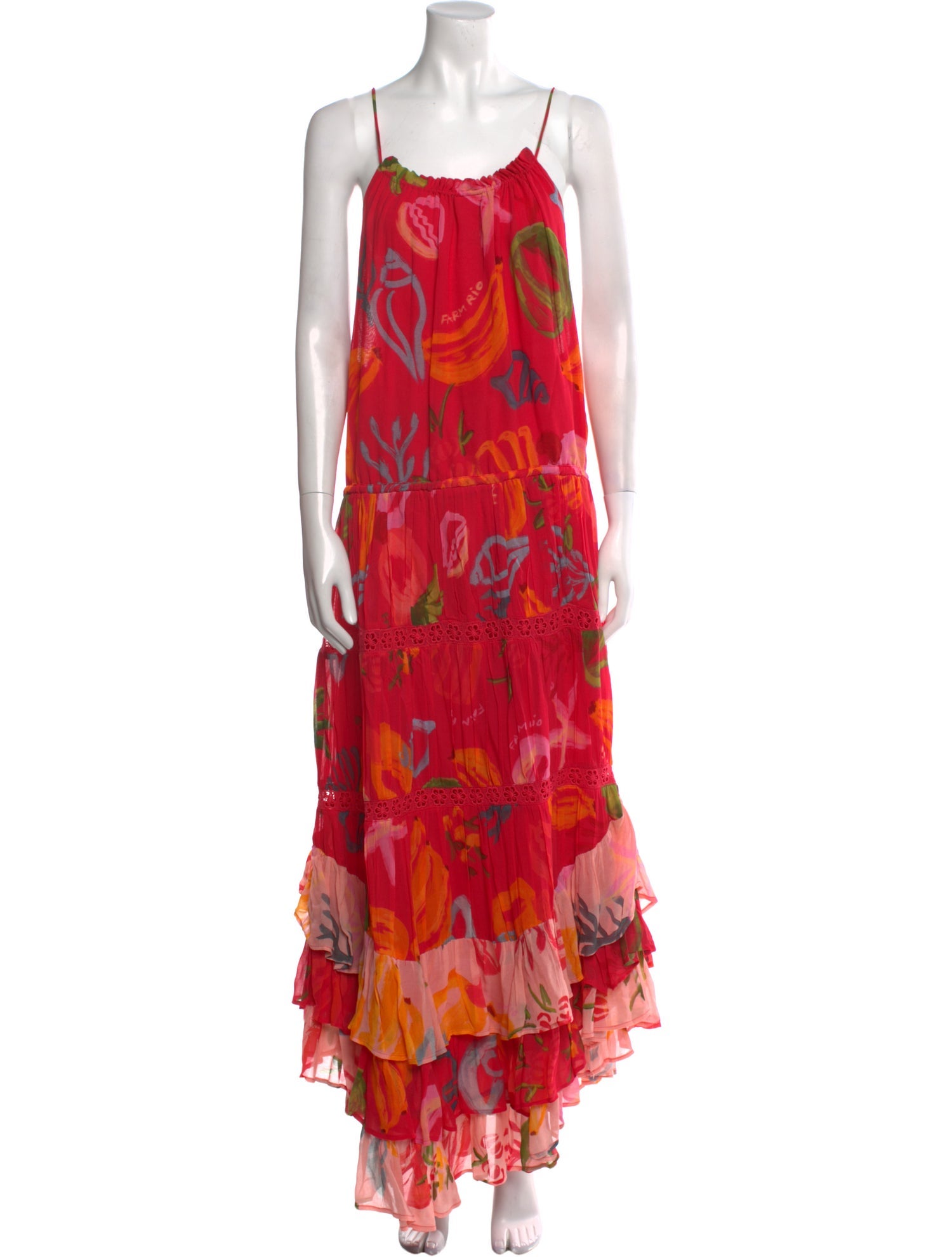 Farm Rio Floral Print Long Dress
