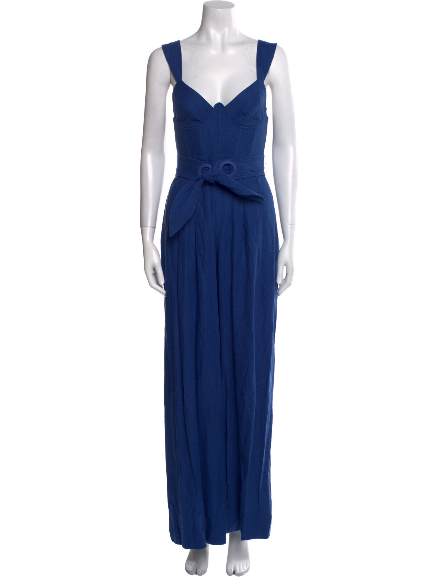 Farm Rio Linen Square Neckline Jumpsuit