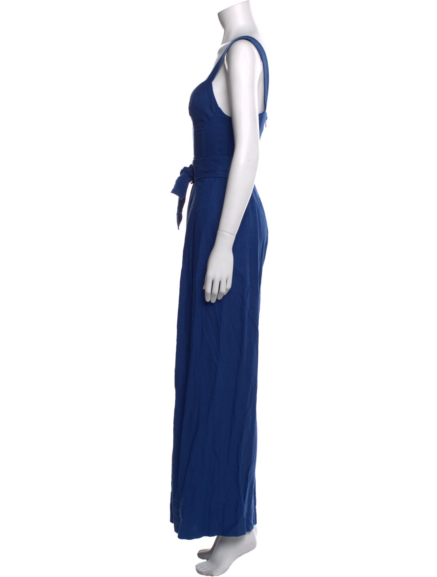 Farm Rio Linen Square Neckline Jumpsuit