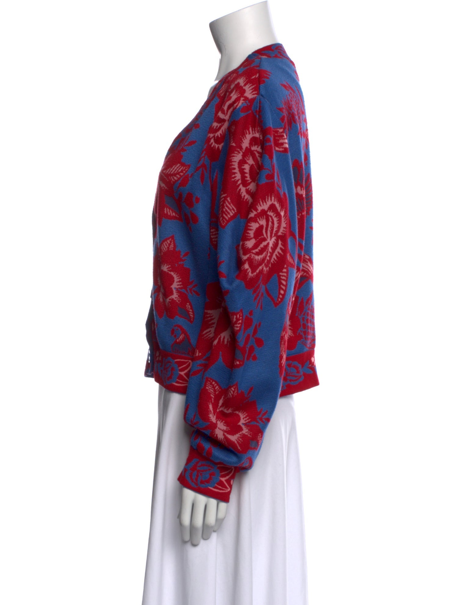 Farm Rio Printed V-Neck Sweater