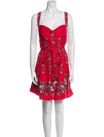 Farm Rio Floral Print Mini Dress