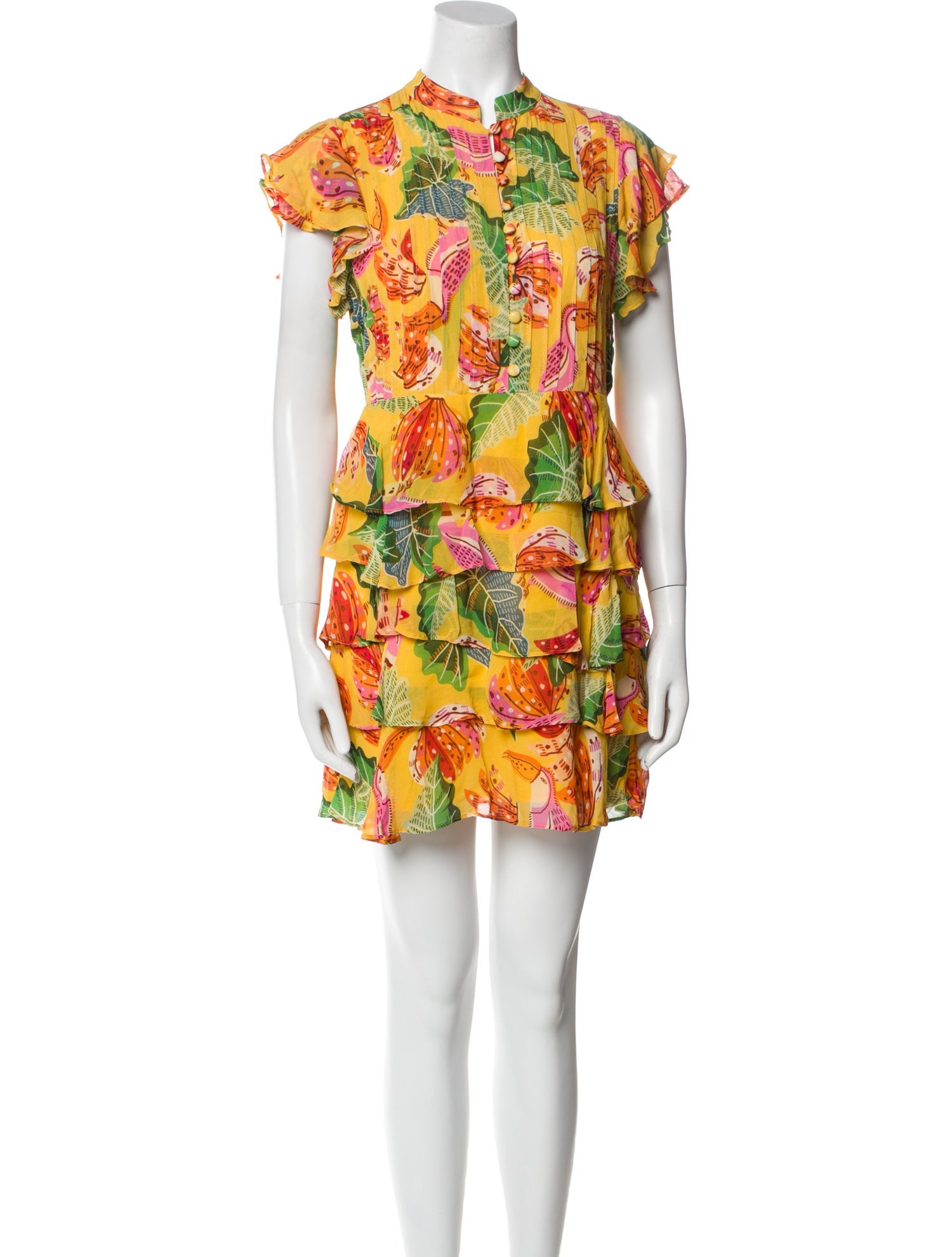 Farm Rio Floral Print Mini Dress