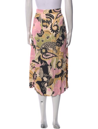Farm Rio Floral Print Midi Length Skirt