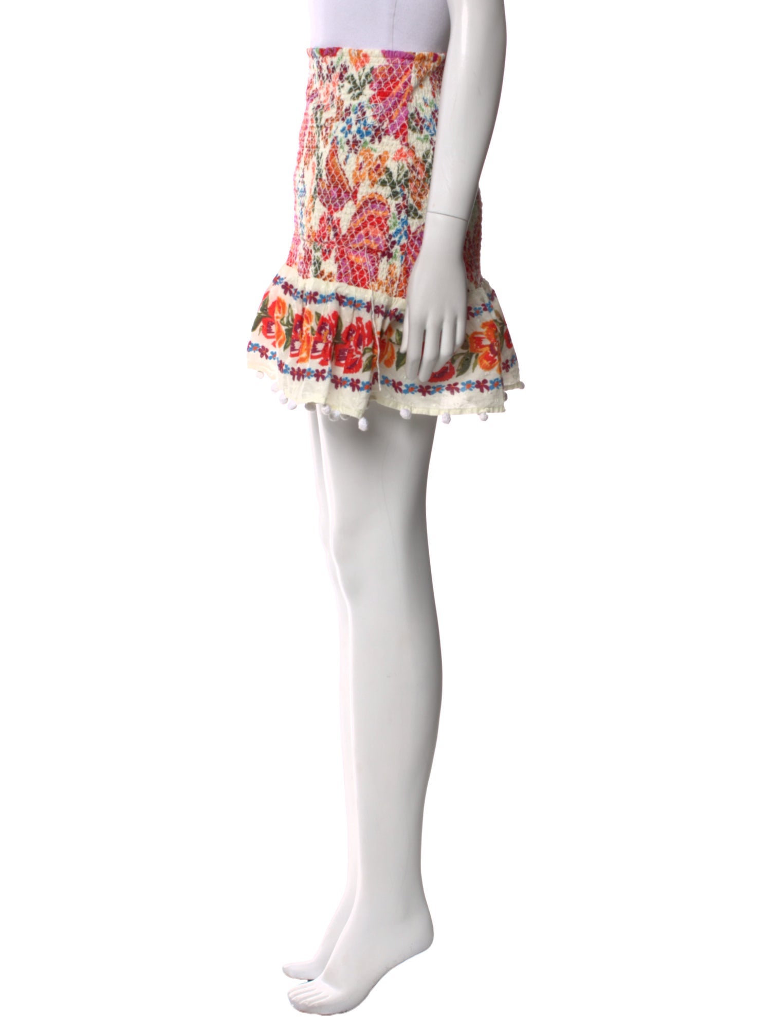 Farm Rio Floral Print Mini Skirt