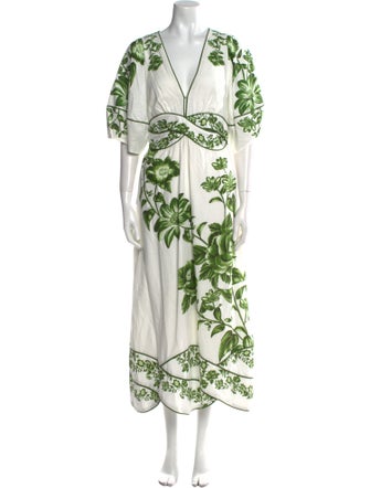 Farm Rio Floral Print Long Dress