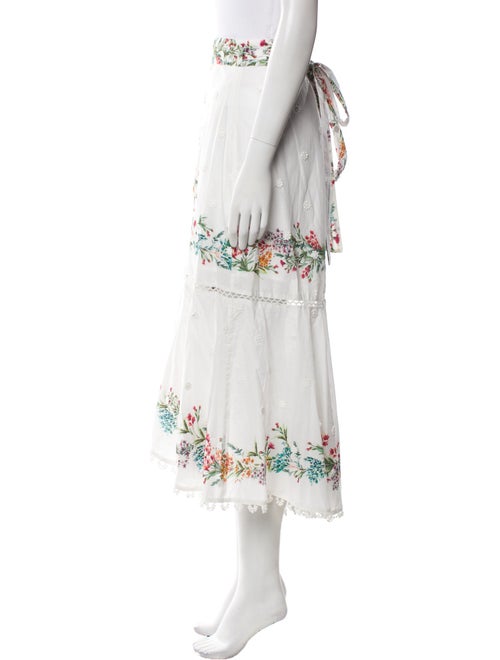 Farm Rio Floral Print Midi Length Skirt