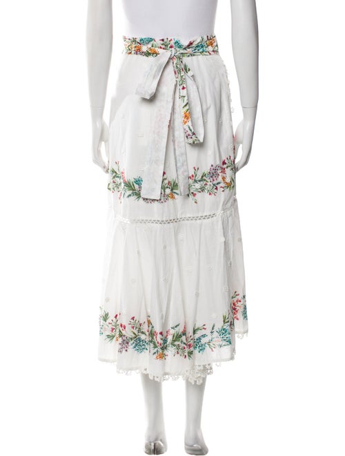 Farm Rio Floral Print Midi Length Skirt