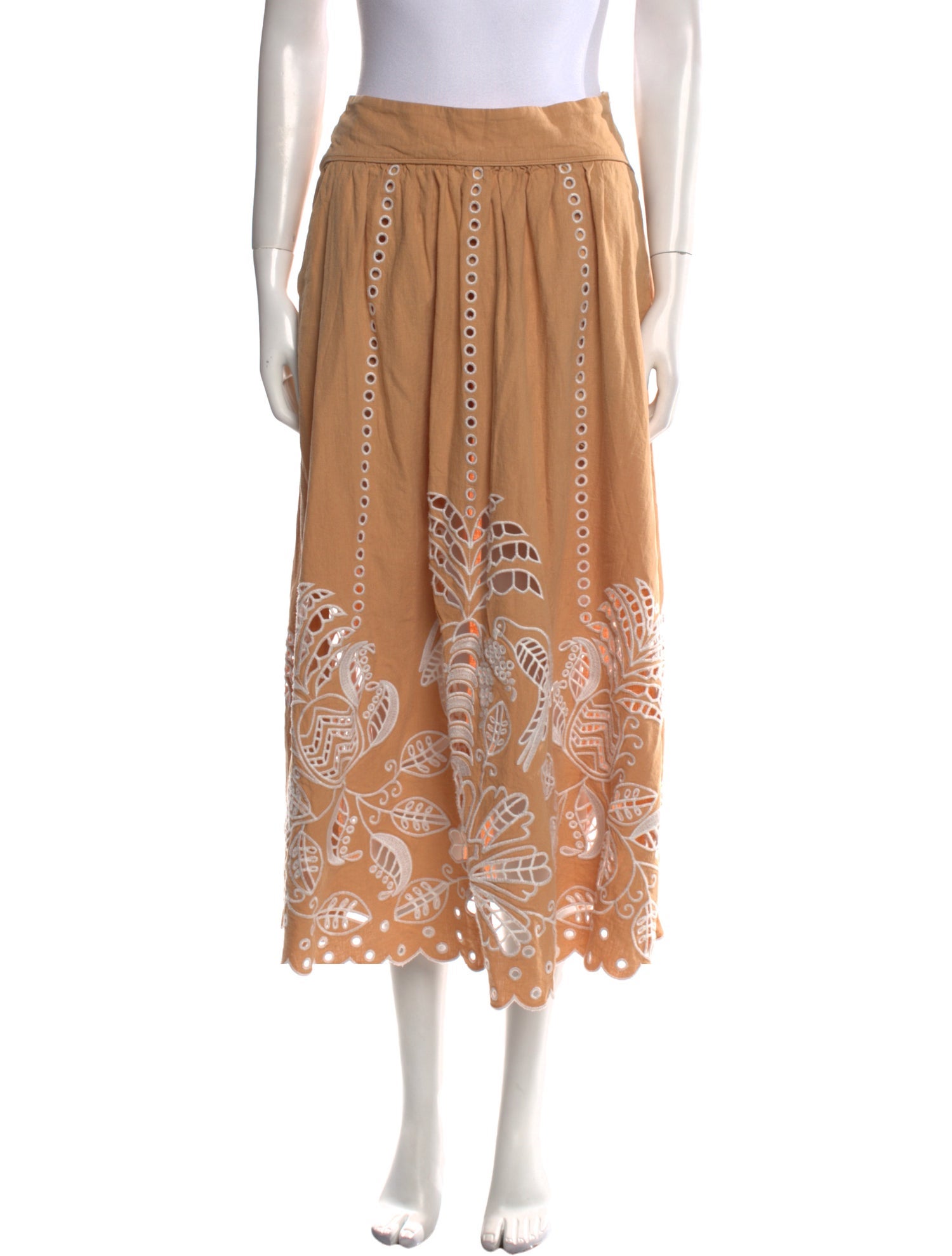 Farm Rio Linen Midi Length Skirt