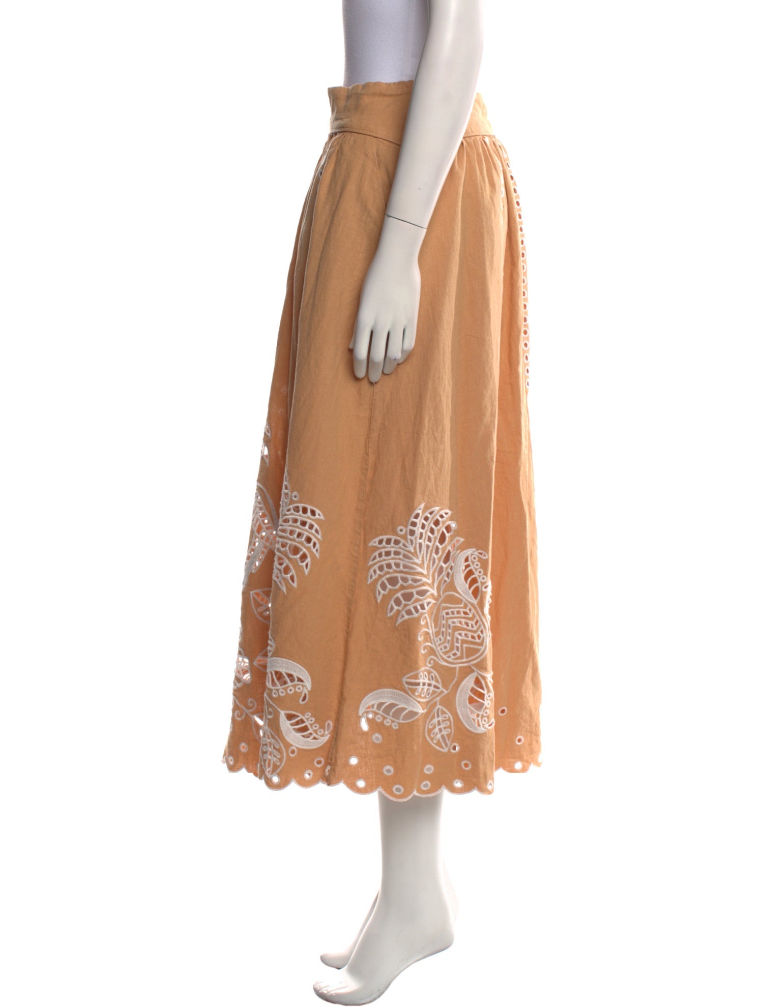 Farm Rio Linen Midi Length Skirt