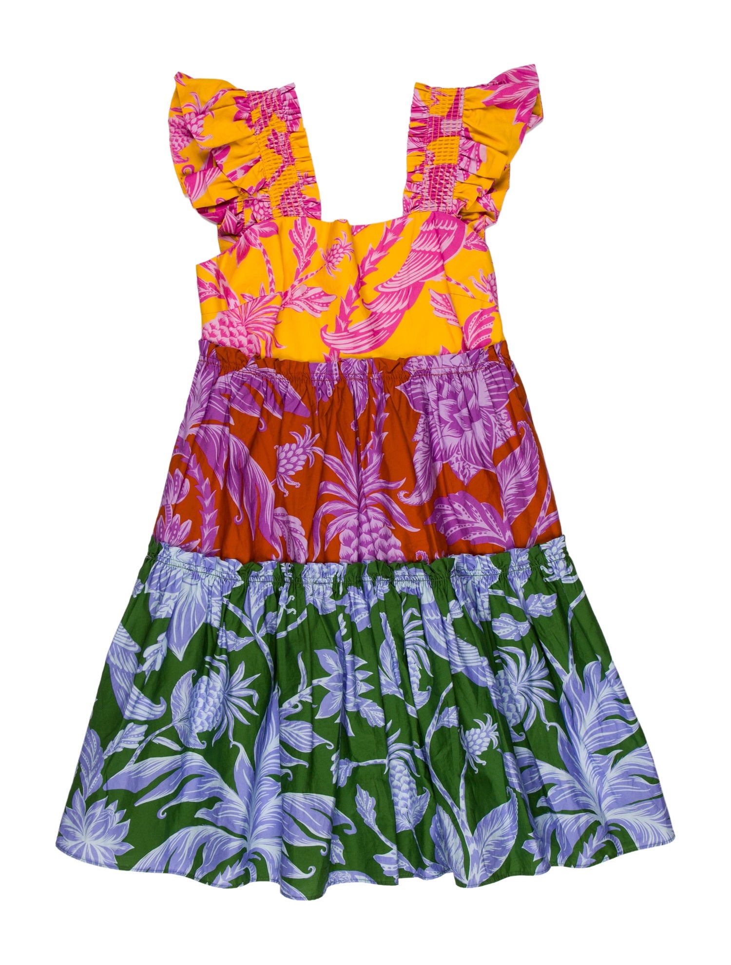 Farm Rio Floral Print Mini Dress