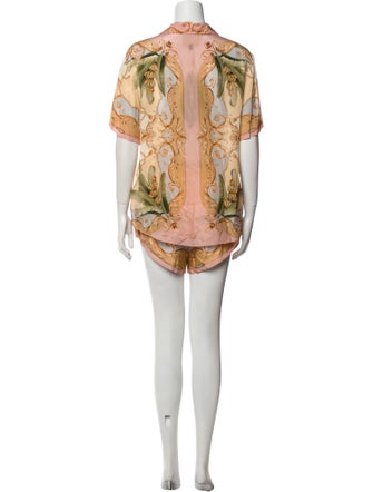 Farm Rio Printed Tassel Accents Short Set