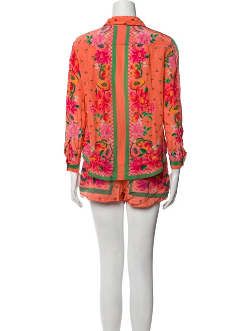 Farm Rio Printed Tassel Accents Short Set