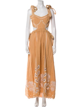 Farm Rio Linen Midi Length Dress