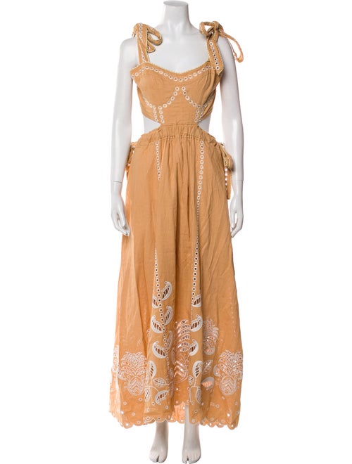 Farm Rio Linen Midi Length Dress