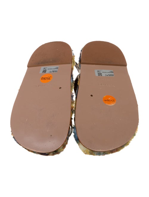 Farm Rio Shearling Animal Print Gladiator Sandals