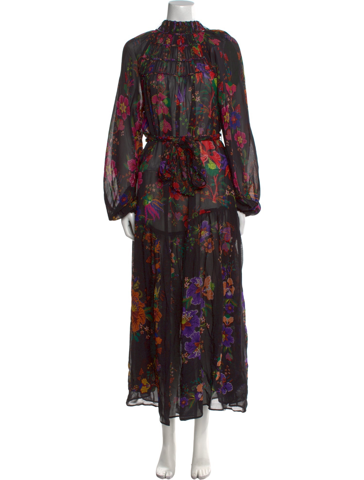 Farm Rio Floral Print Long Dress w/ Tags