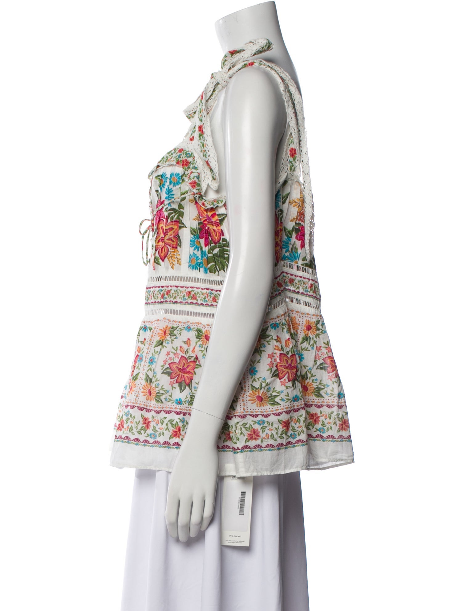 Farm Rio Floral Print V-Neck Blouse w/ Tags