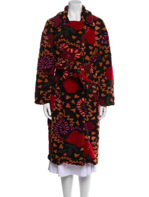Farm Rio Printed Faux Fur Coat