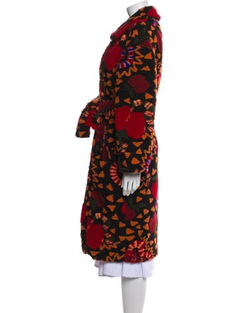 Farm Rio Printed Faux Fur Coat