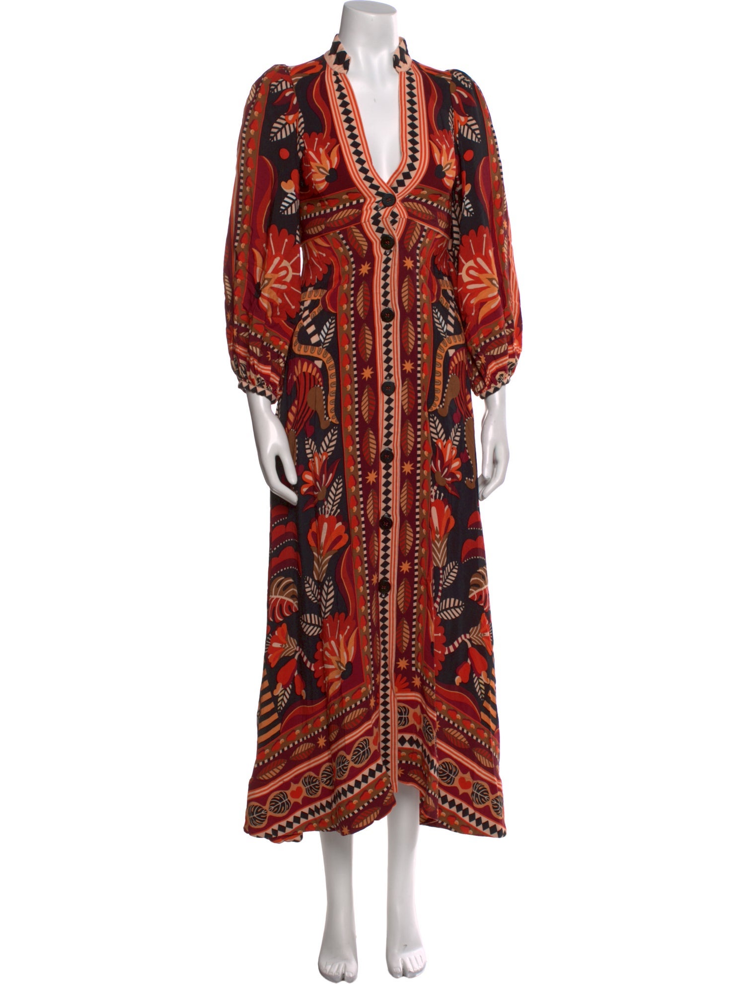 Farm Rio Printed Long Dress