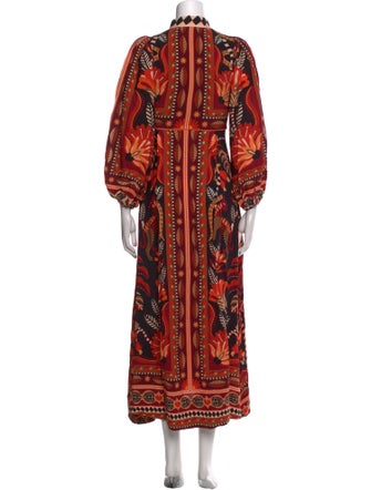 Farm Rio Printed Long Dress