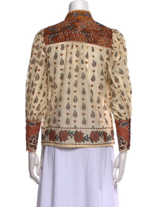 Farm Rio Printed Mock Neck Blouse