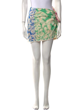 Farm Rio Floral Print Mini Skirt