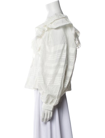 Farm Rio Square Neckline Long Sleeve Blouse