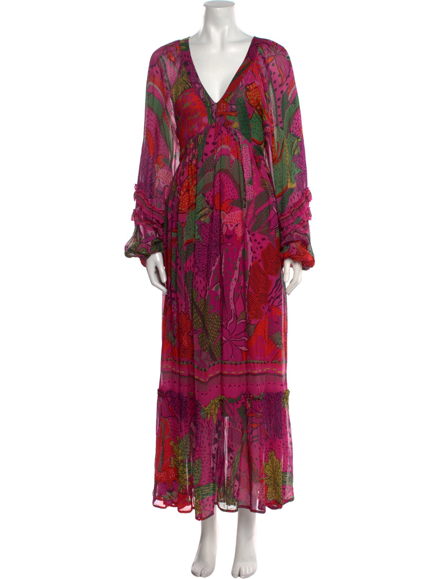 Farm Rio Printed Long Dress