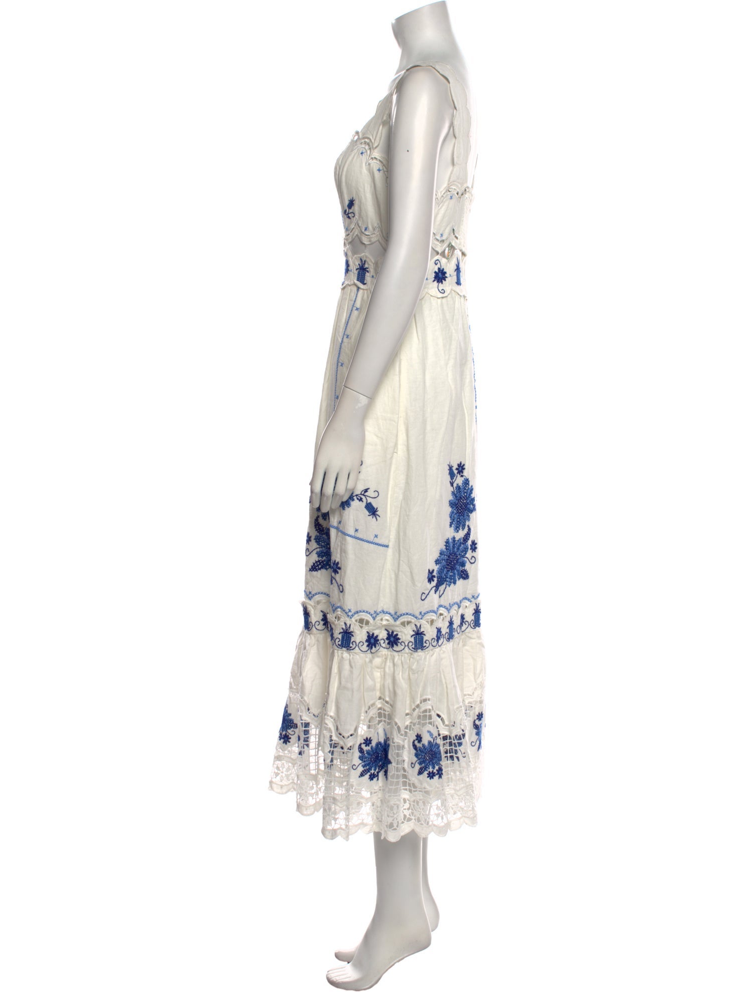 Farm Rio Linen Long Dress w/ Tags