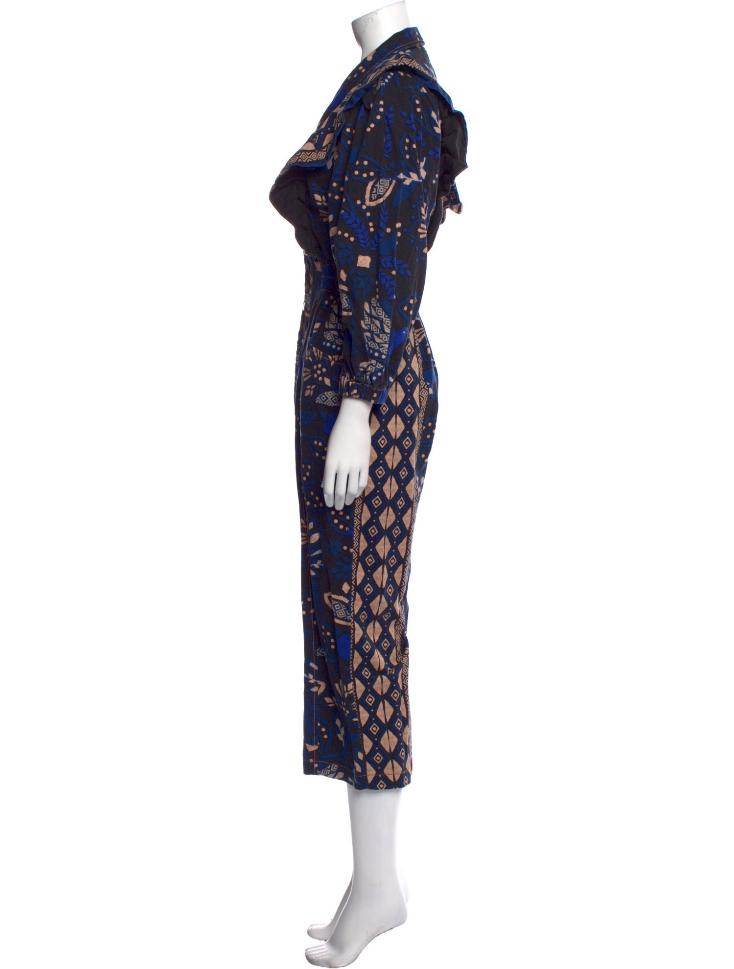 Farm Rio Floral Print V-Neck Jumpsuit