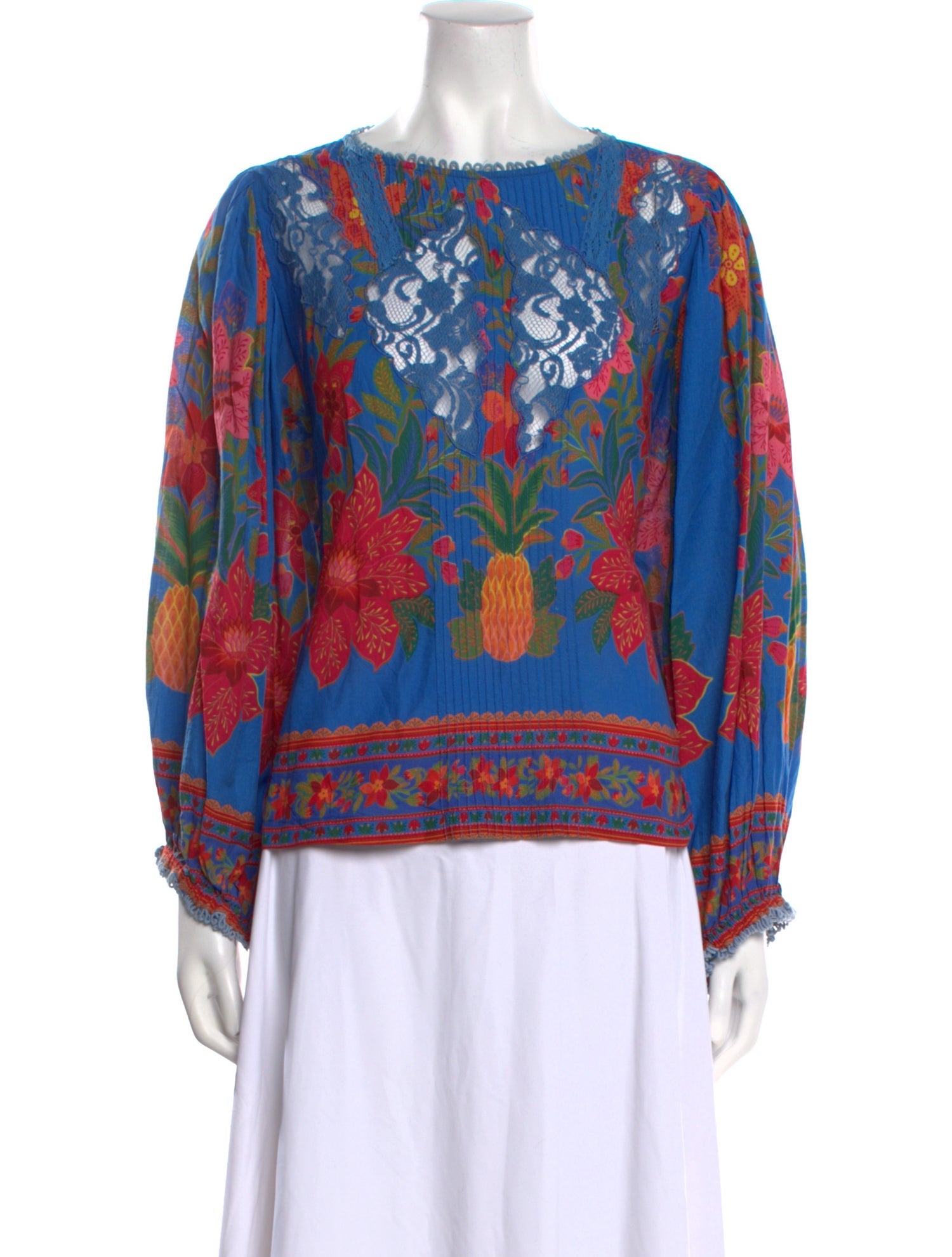 Farm Rio Printed Scoop Neck Sweatshirt