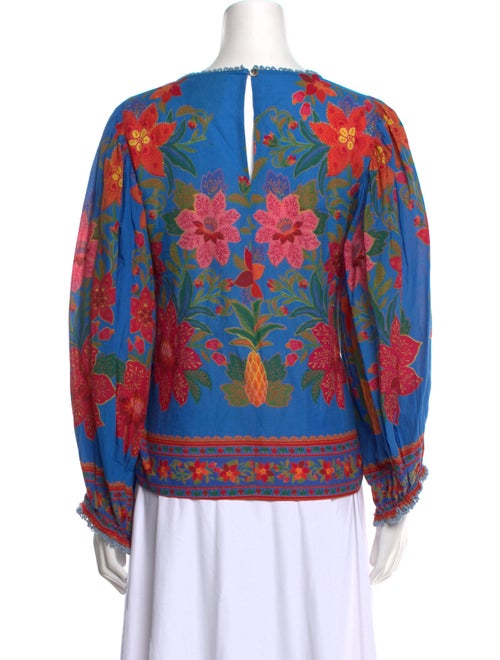 Farm Rio Printed Scoop Neck Sweatshirt