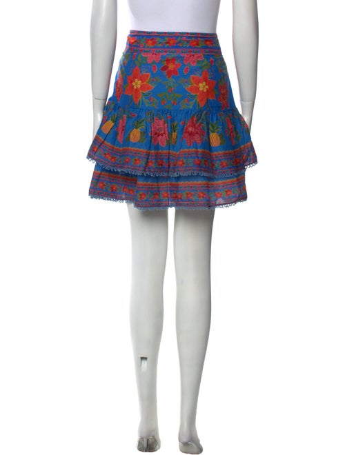 Farm Rio Floral Print Mini Skirt